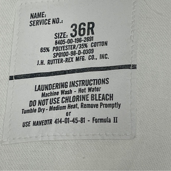 DSCP White US Navy White Trousers by J.H.Rutter-Rex - Picture 6 of 7